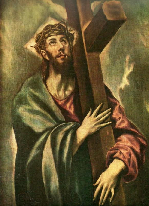 El Greco christ bearing the cross Spain oil painting art
